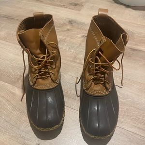 VINTAGE LL Bean Duck Boots 12 (JW size) Rain Rubber Leather